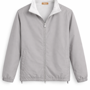 Tiano Lightweight Zip Jacket – Light Grey White